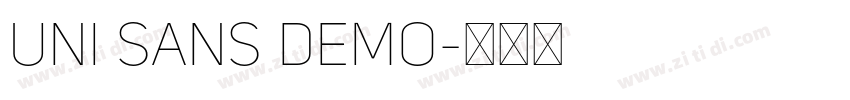 uni sans demo字体转换